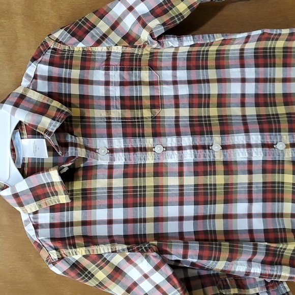 Janie and Jack plaid button down top - Picture 4 of 10